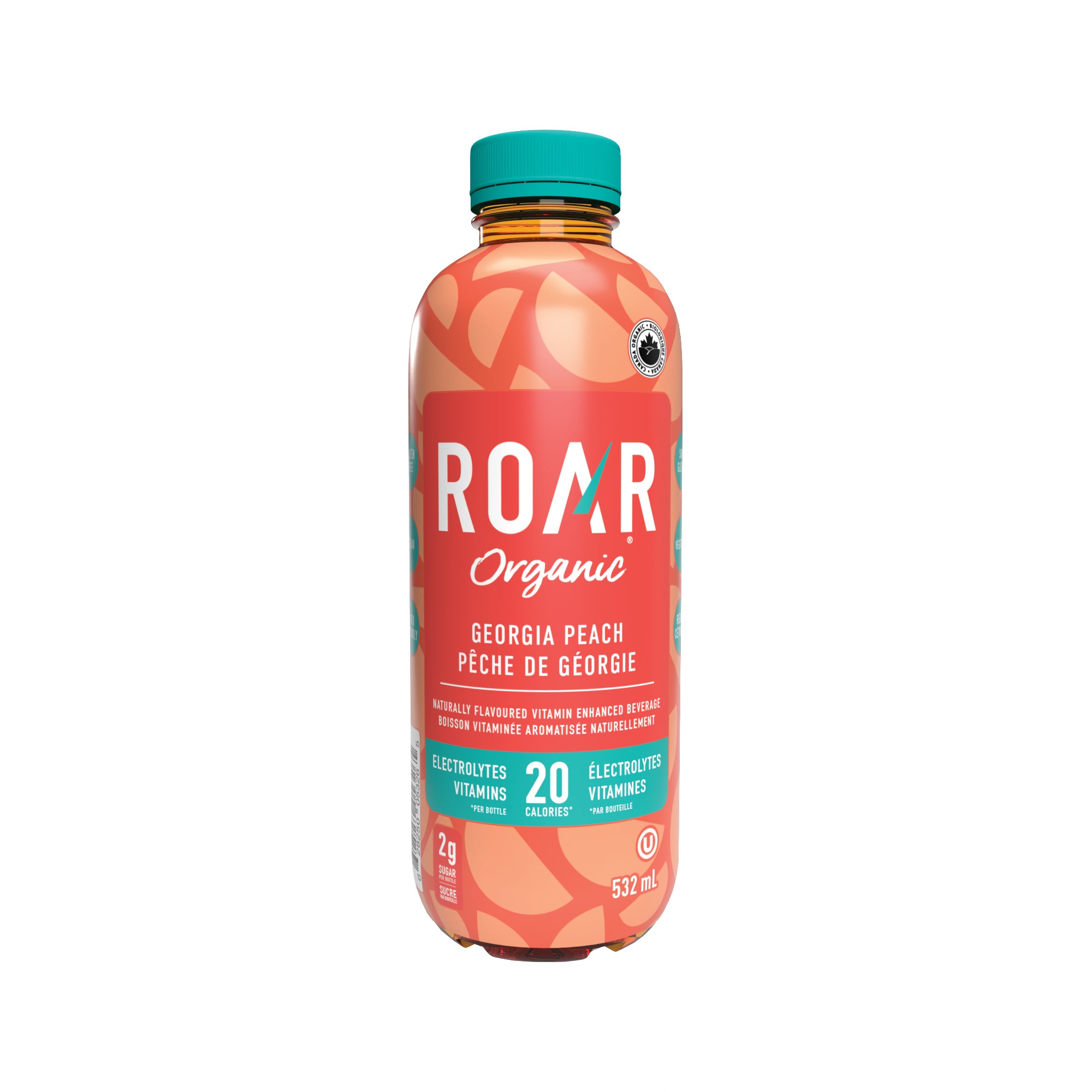 Roar Organic Hydration Drinks - Georgia Peach (532ml) - Lifestyle Markets