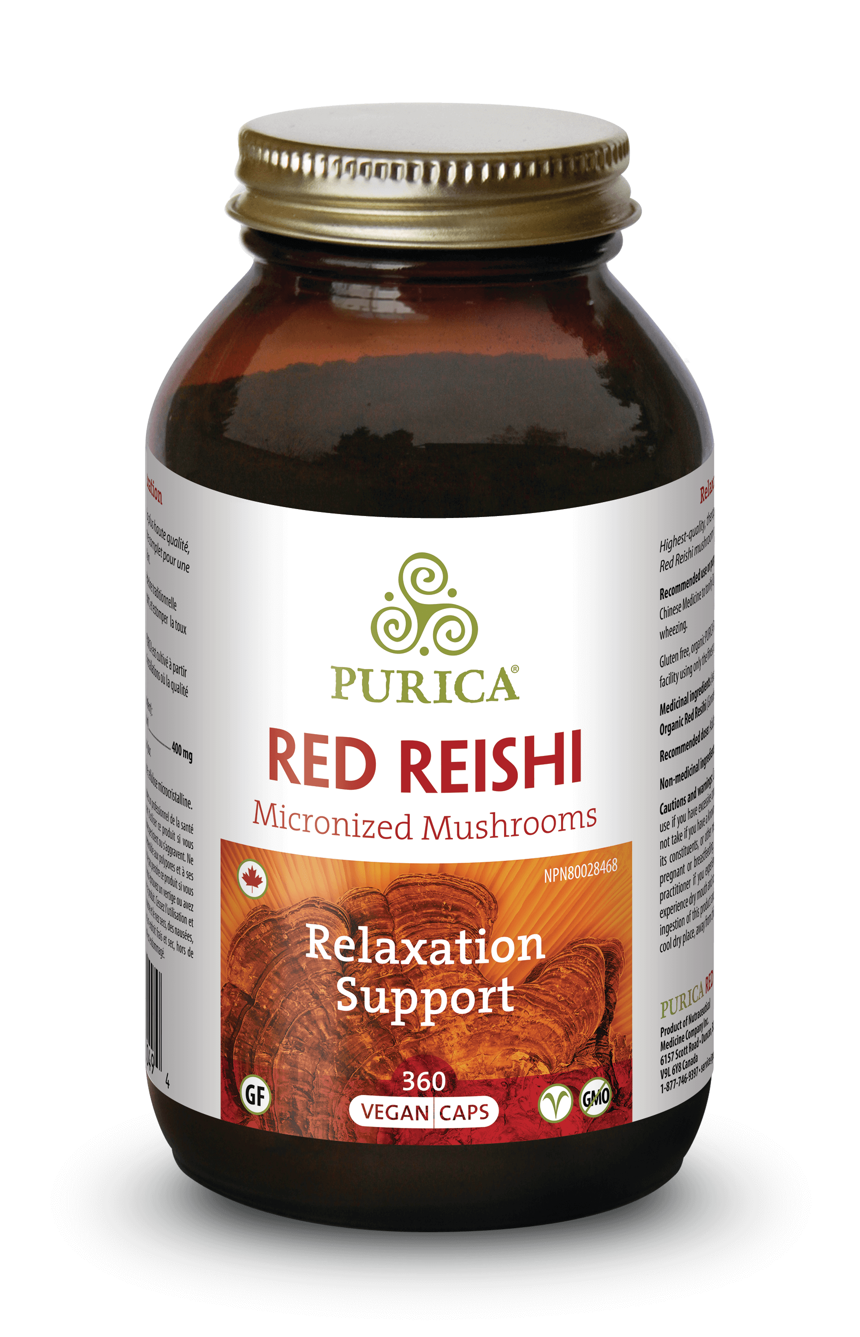 Purica Red Reishi (360 VCaps) - Lifestyle Markets