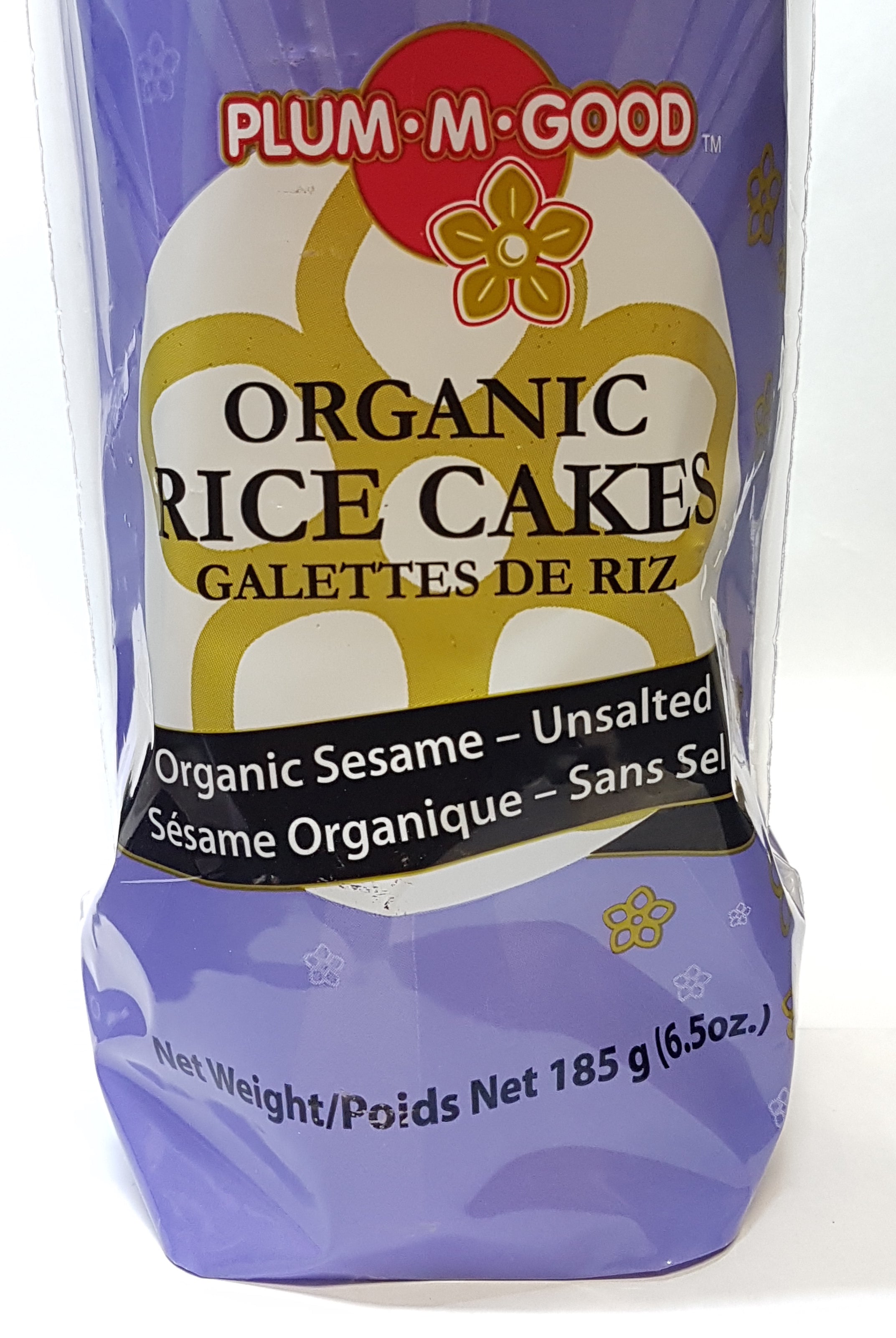 Plum M Good Organic Rice Cake w/ Sesame - Unsalted (185g) - Lifestyle Markets