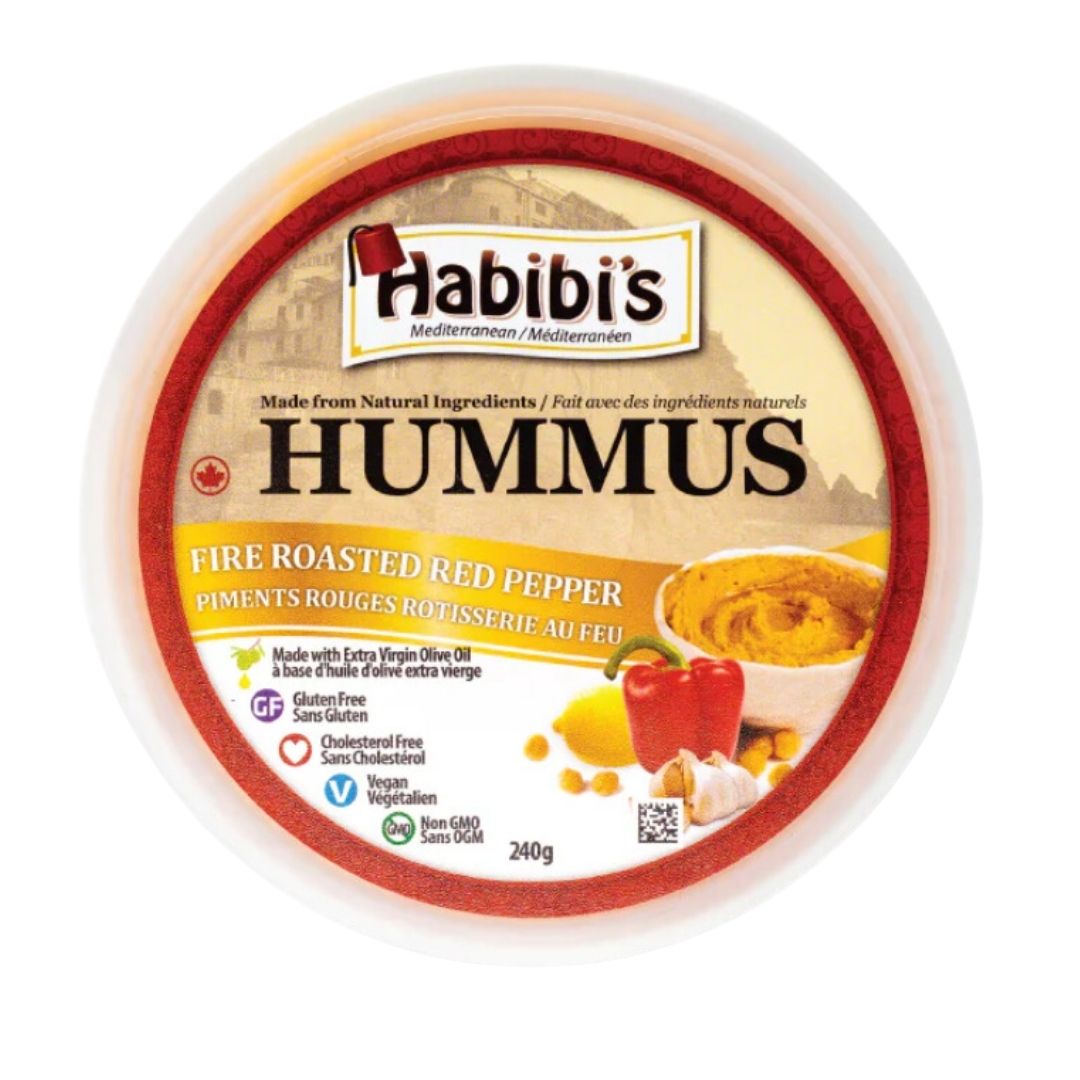 Habibi's Hummus Fire Roasted Red Pepper (240g) - Lifestyle Markets