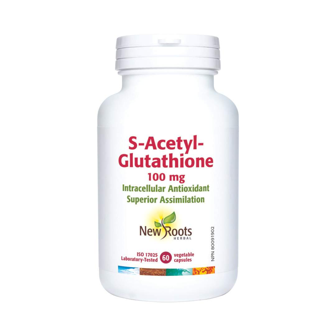 New Roots S-Acetyl-Glutathione (60vcaps) - Lifestyle Markets