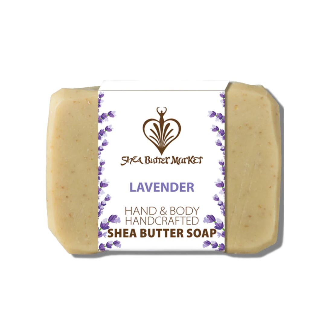 Shea Butter Market Bar Soap - Lavender (140g) - Lifestyle Markets