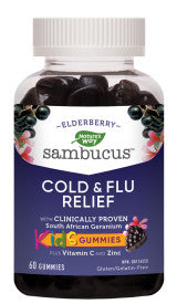 Nature's Way Sambucus Cold & Flu Kids Gummies (60 gummies) - Lifestyle Markets