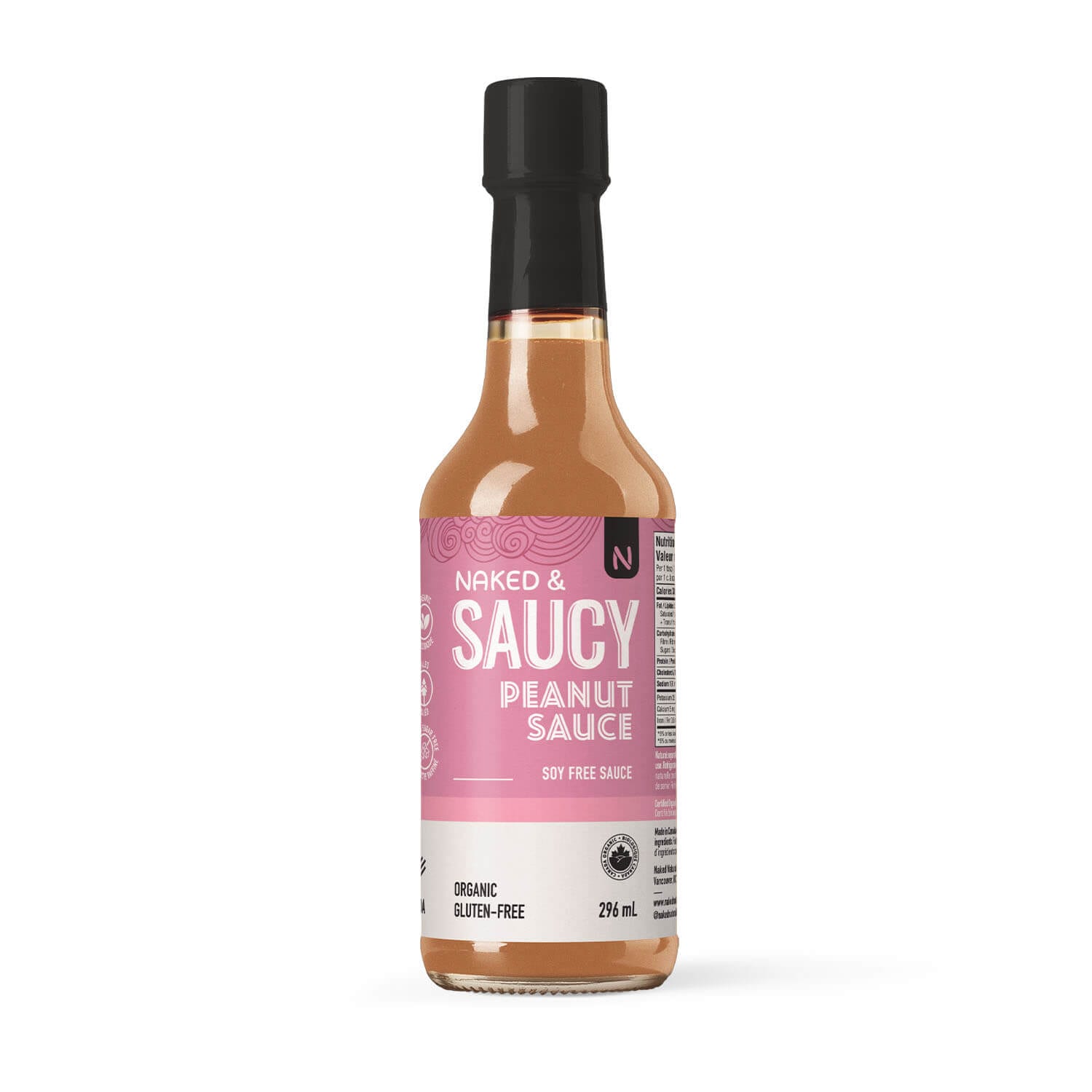 Naked & Saucy Soy-Free Peanut Sauce (296ml) - Lifestyle Markets