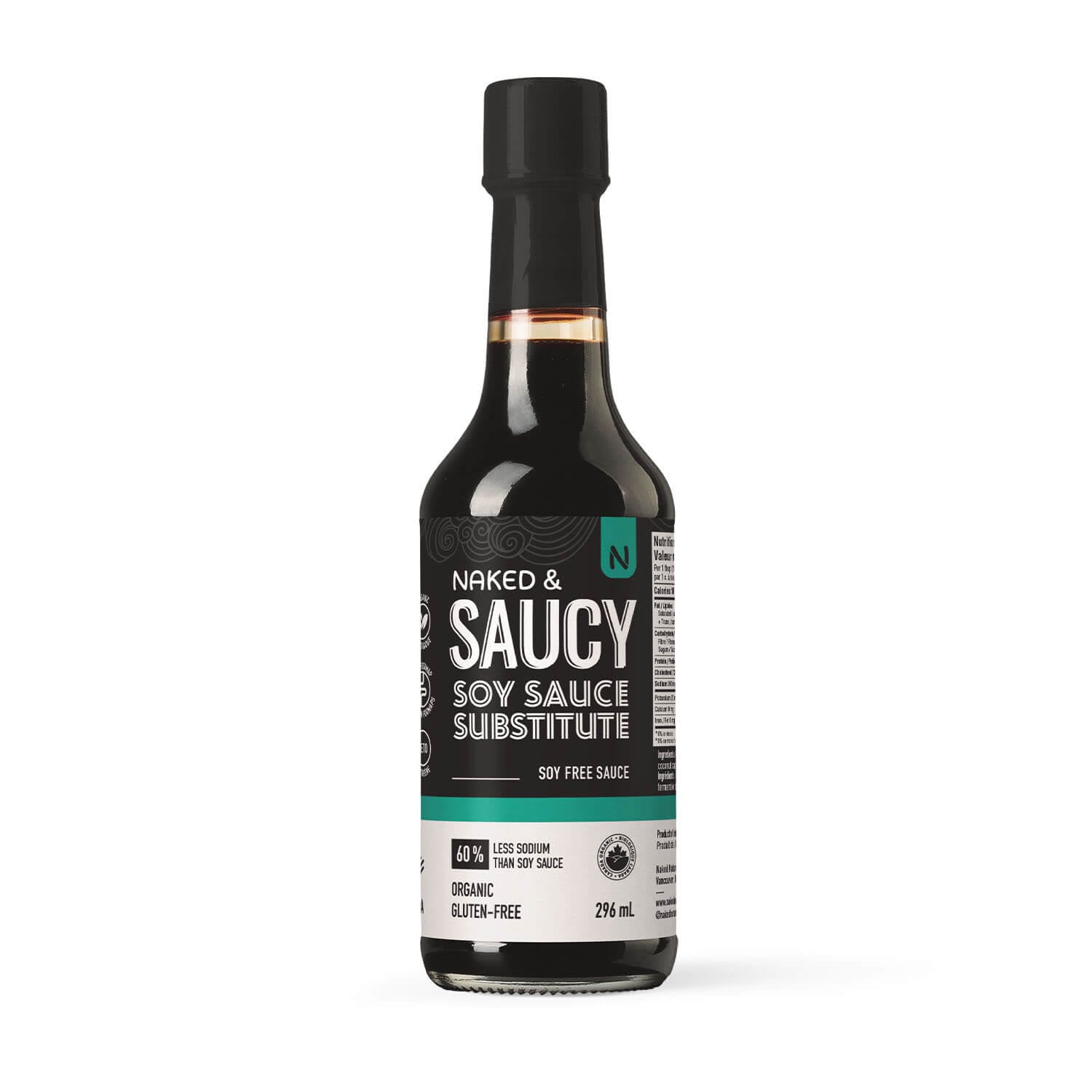 Naked & Saucy Soy Sauce Substitute 60% Less Sodium (296ml) - Lifestyle Markets