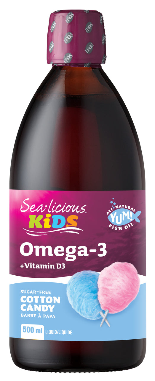 Sea-licious Kids Omega-3  + Vitamin D - Cotton Candy (500ml) - Lifestyle Markets