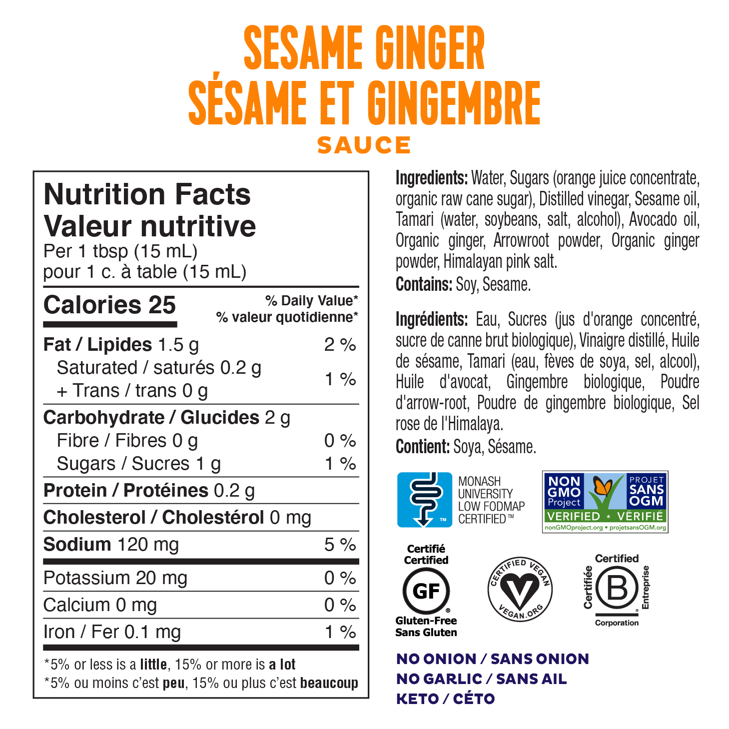 Fody Foods Sauce - Sesame Ginger (236ml) - Lifestyle Markets