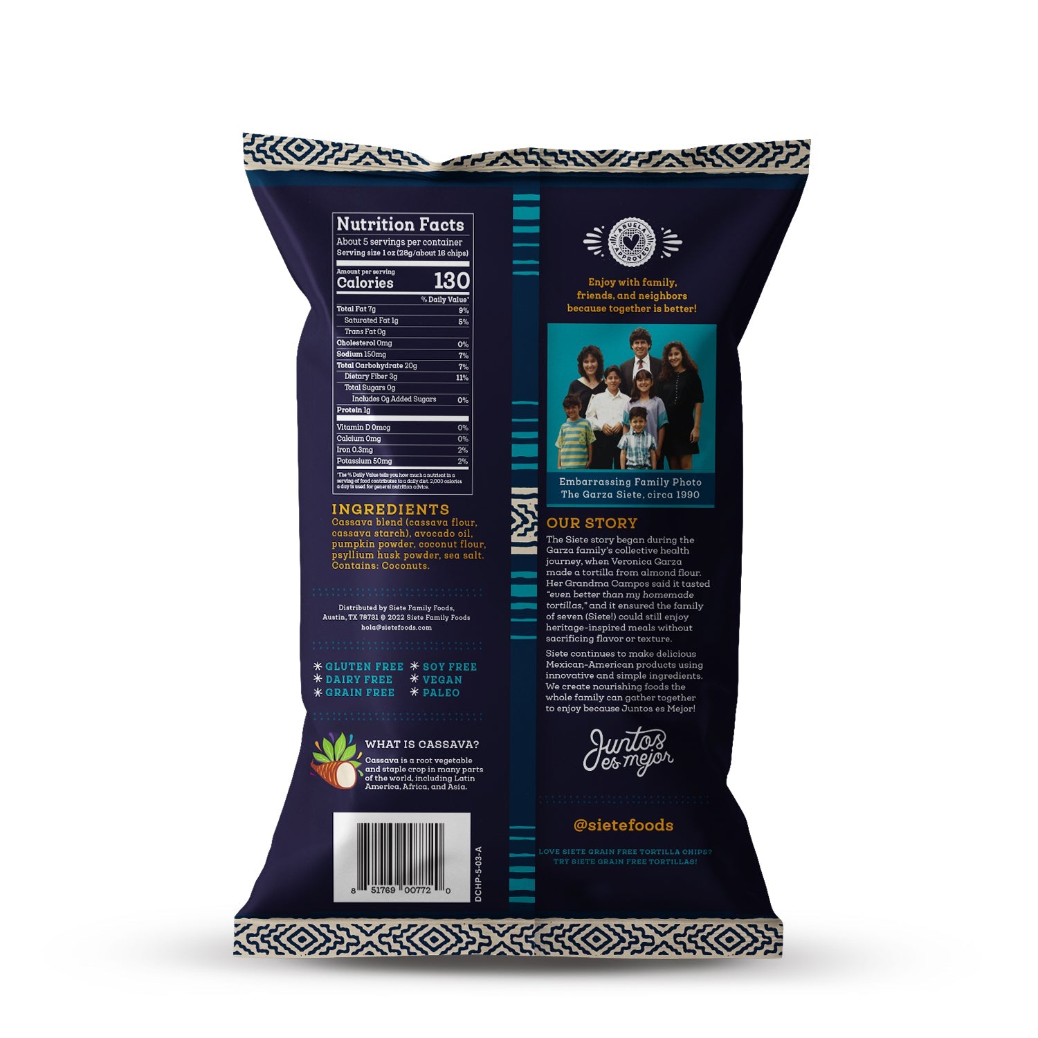 Siete Grain Free Dip Chip Tortilla Chips (142g) - Lifestyle Markets