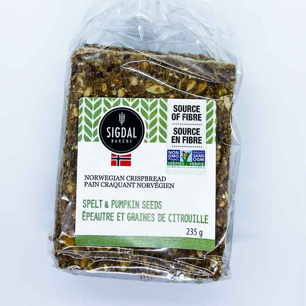 Sigdal Bakeri Spelt & Pumpkin Crispbread (235g) - Lifestyle Markets