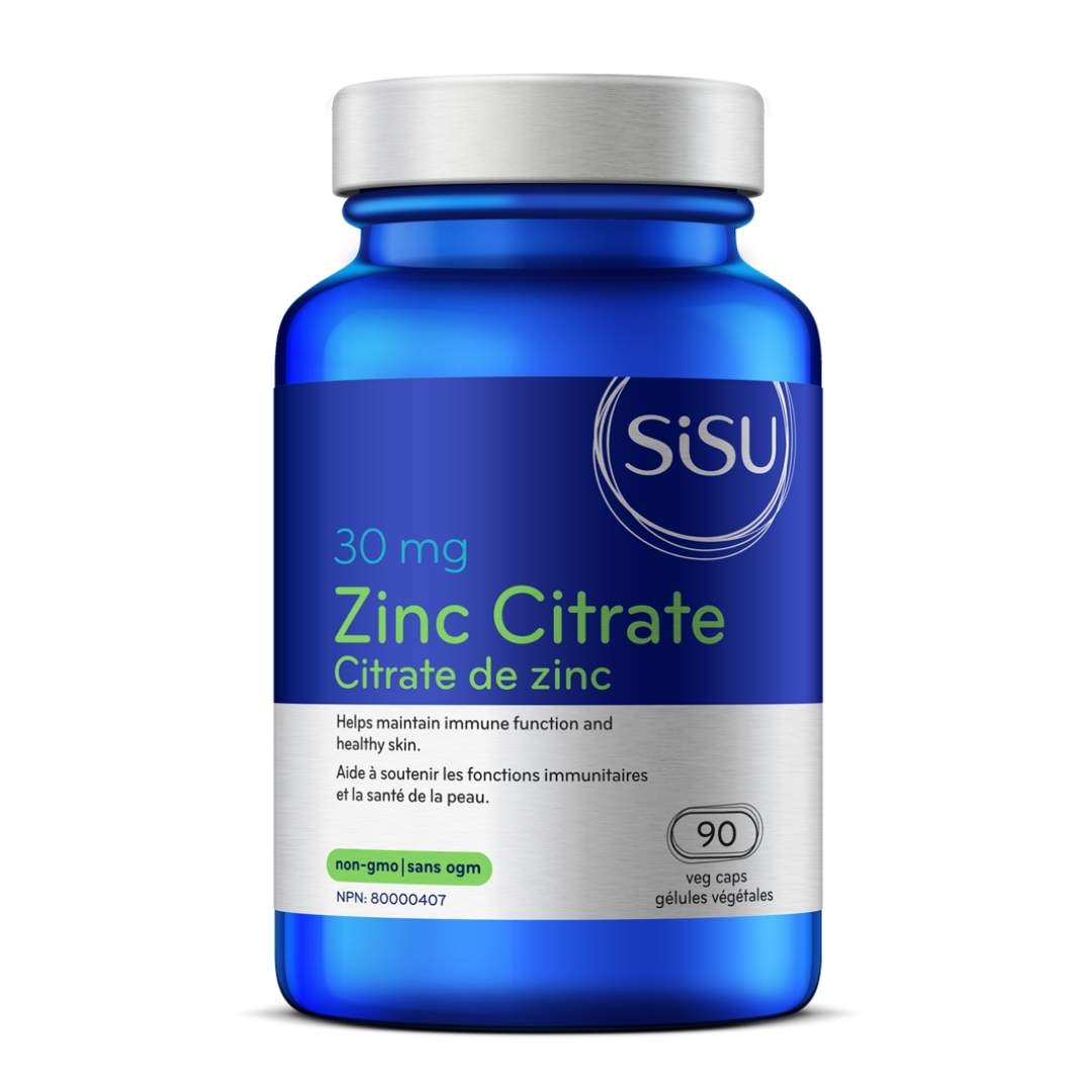 Sisu Zinc Citrate (30mg) (90 VCaps) - Lifestyle Markets