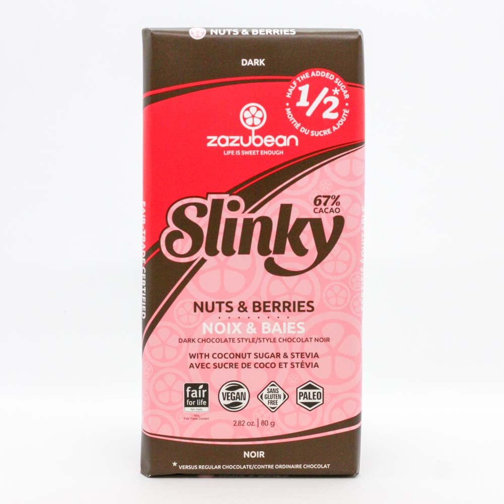 Zazubean Slinky Nuts & Berries Chocolate (80g) - Lifestyle Markets