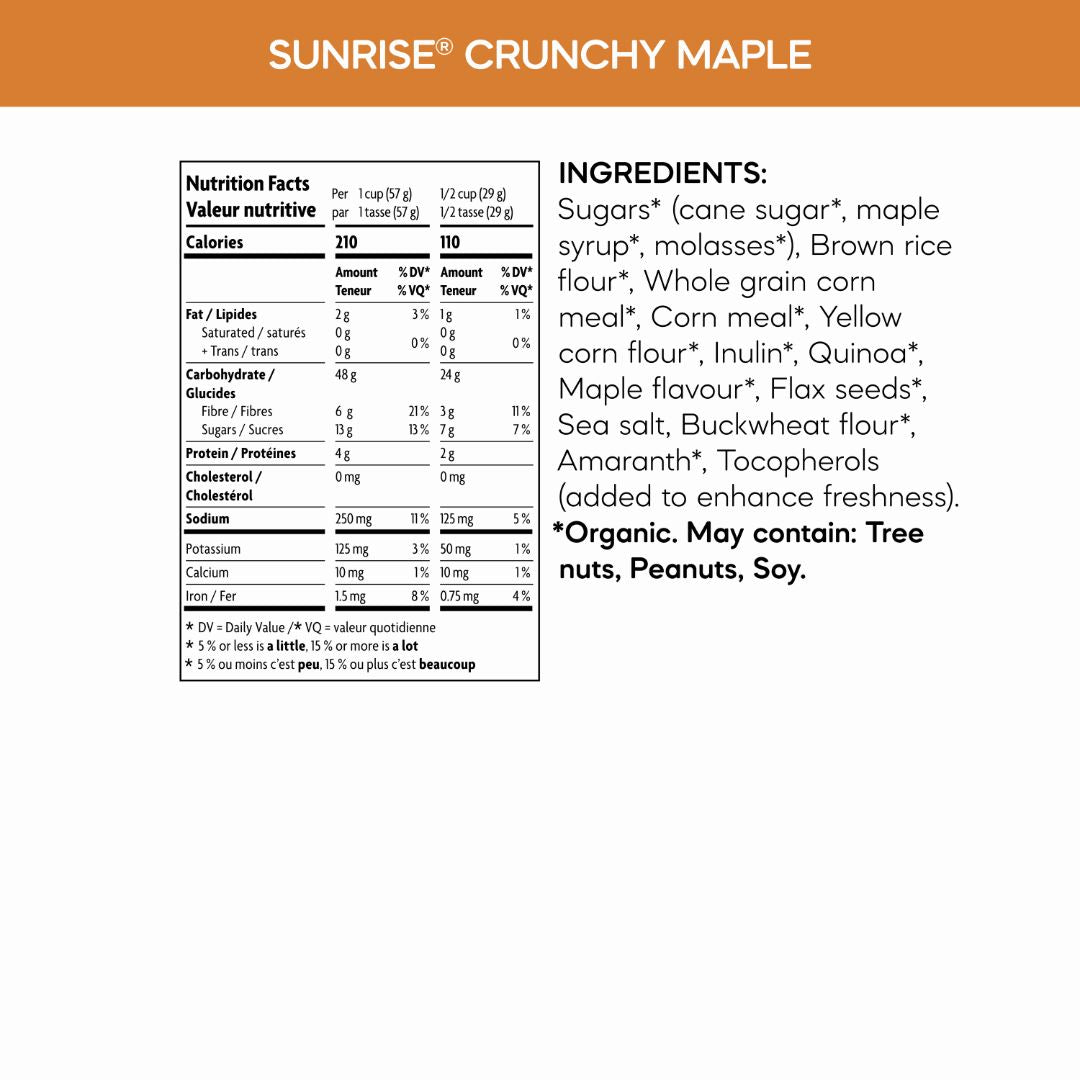 Nature's Path Organic Crunchy Sunrise Maple Cereal 675g EcoPac - Lifestyle Markets