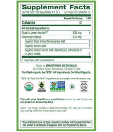 Traditional Medicinals Green Tea w/ Lemongrass (16 Bags) - Lifestyle Markets