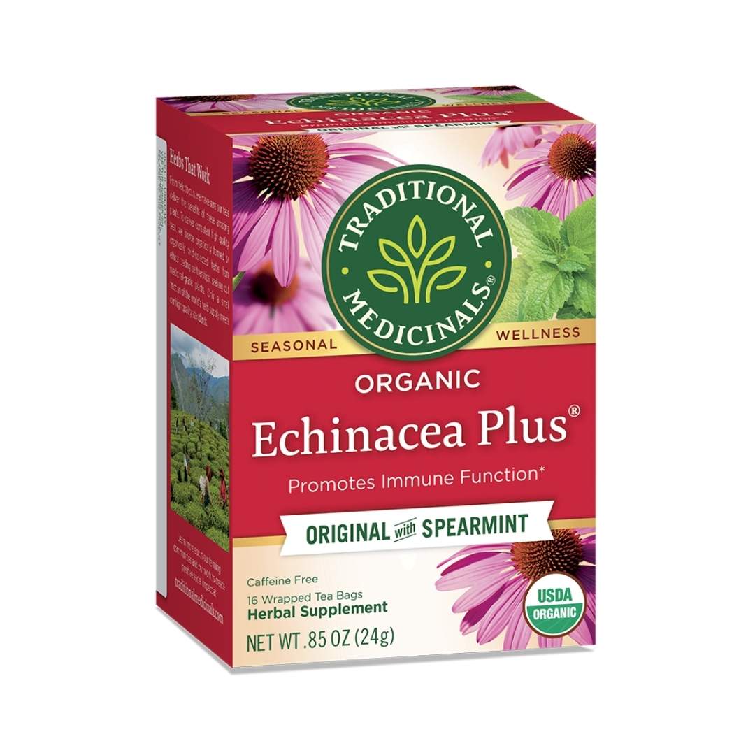 Traditional Medicinals Echinacea Plus w/ Spearmint Tea (16 Bags) - Lifestyle Markets