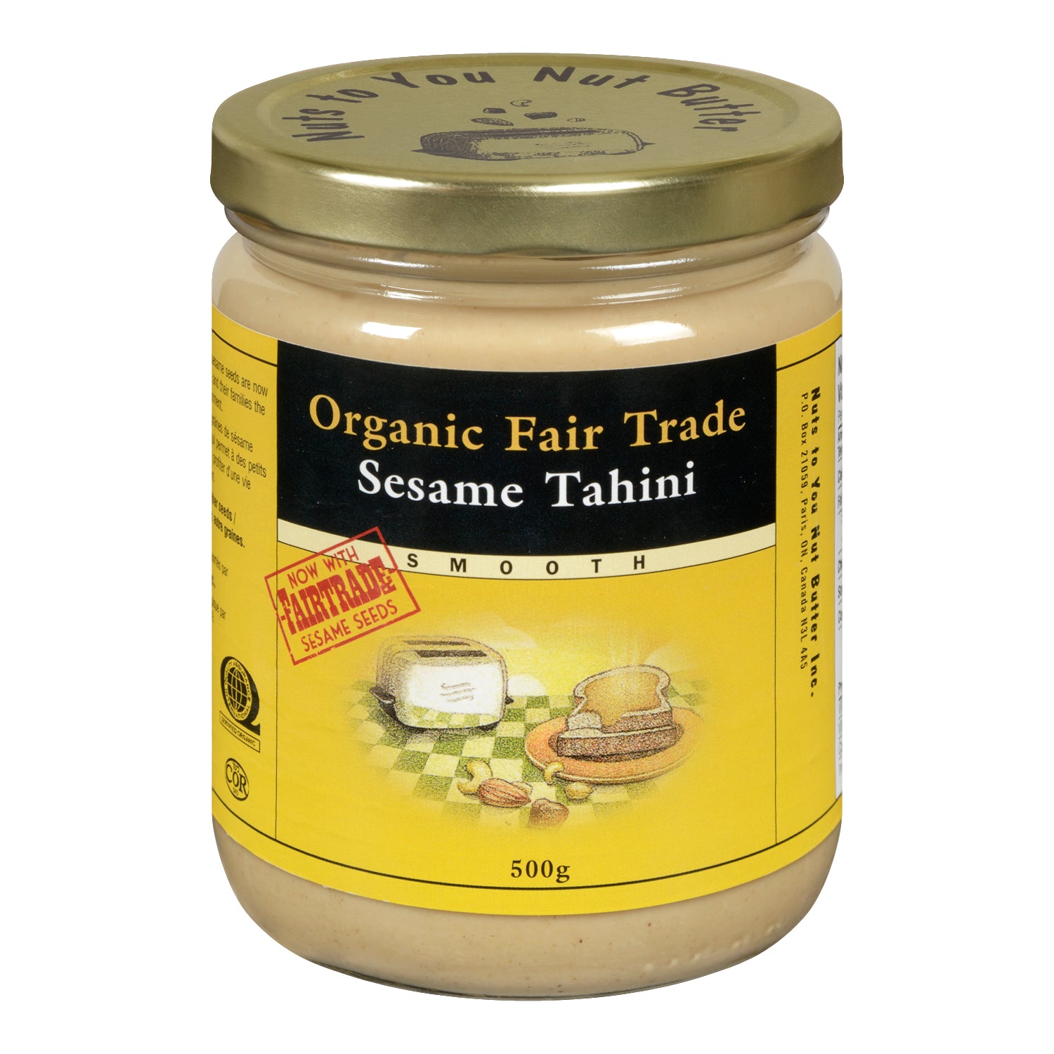 Nuts To You Organic Fairtrade Sesame Tahini (500g) - Lifestyle Markets