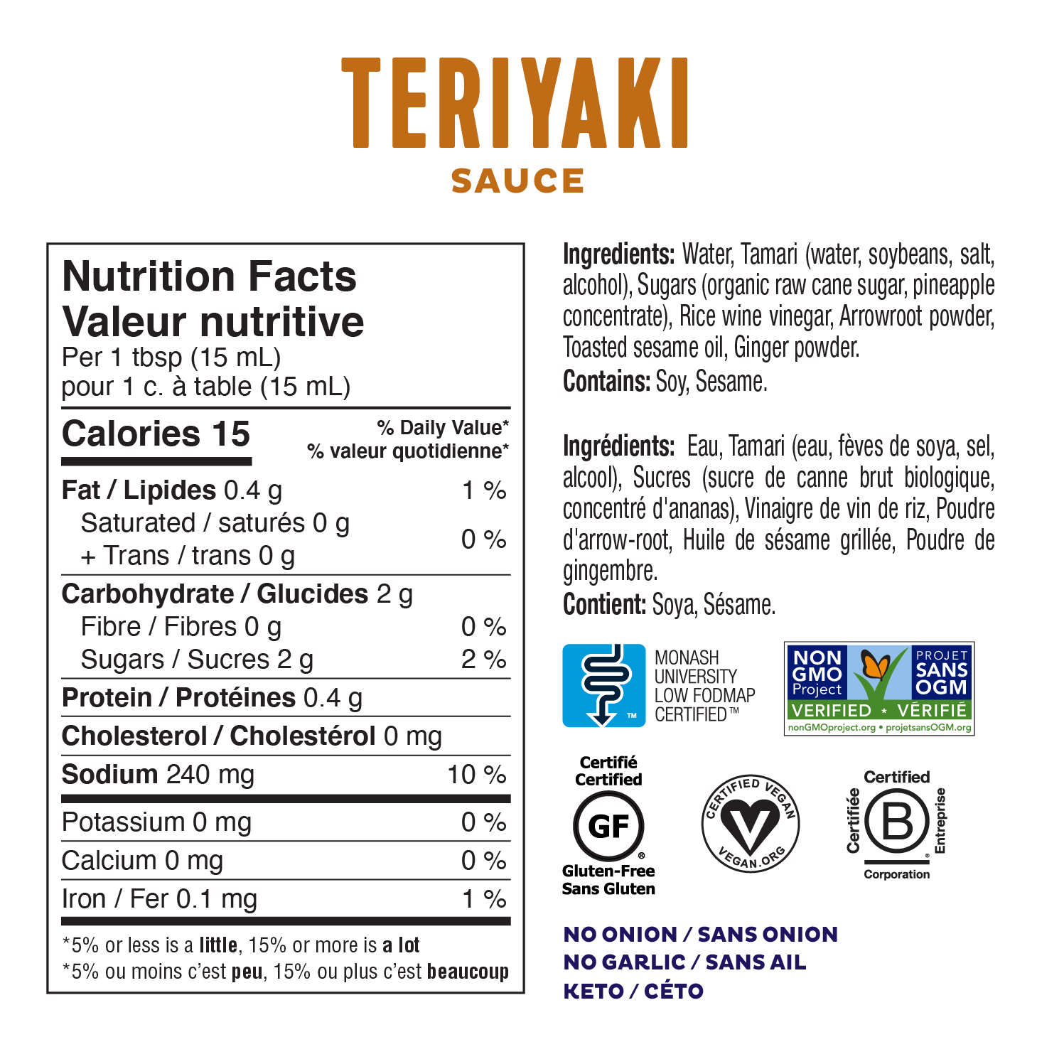 Fody Foods Sauce - Teriyaki (236ml) - Lifestyle Markets