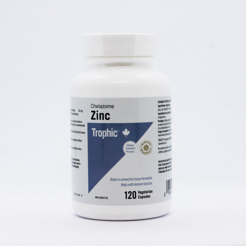 Trophic Zinc Chelazome (30mg) (120 VCaps) - Lifestyle Markets