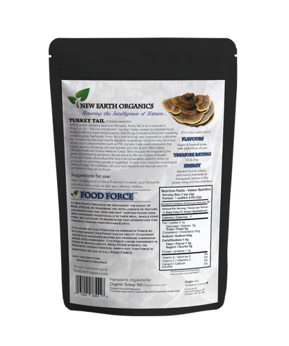 New Earth Organics Turkey Tail Mushroom (227g) - Lifestyle Markets