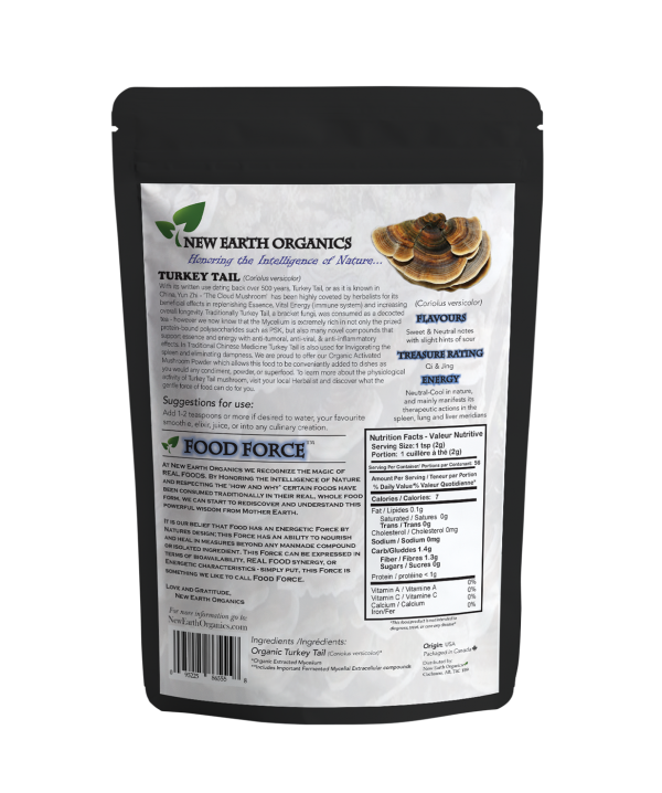 New Earth Organics Turkey Tail Mushroom (112g) - Lifestyle Markets