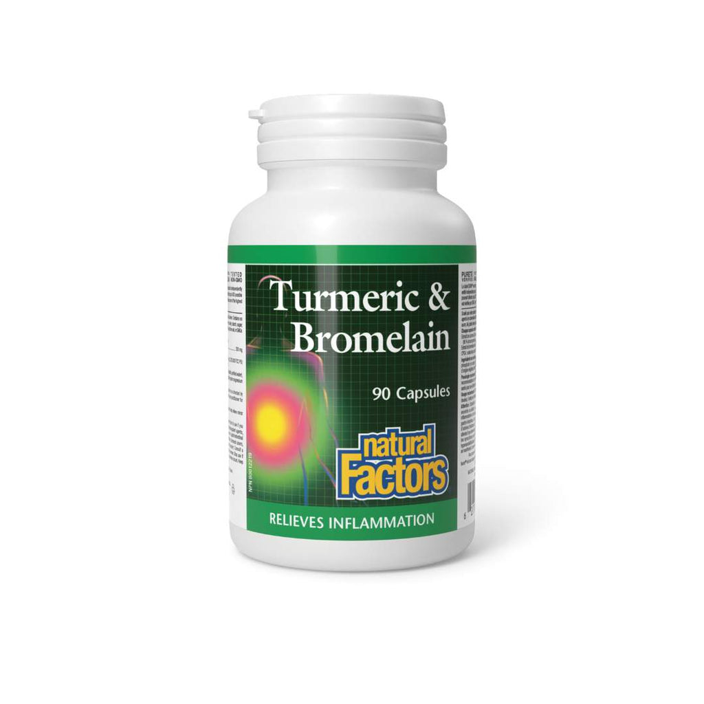 Natural Factors Turmeric & Bromelain (90 Capsules) - Lifestyle Markets