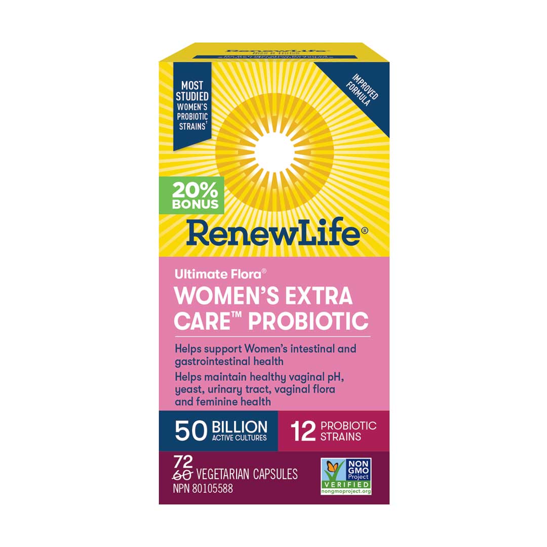 Renew Life Ultimate Flora Women’s Extra Care Probiotic, 50 B (72 VCaps) BONUS - Lifestyle Markets