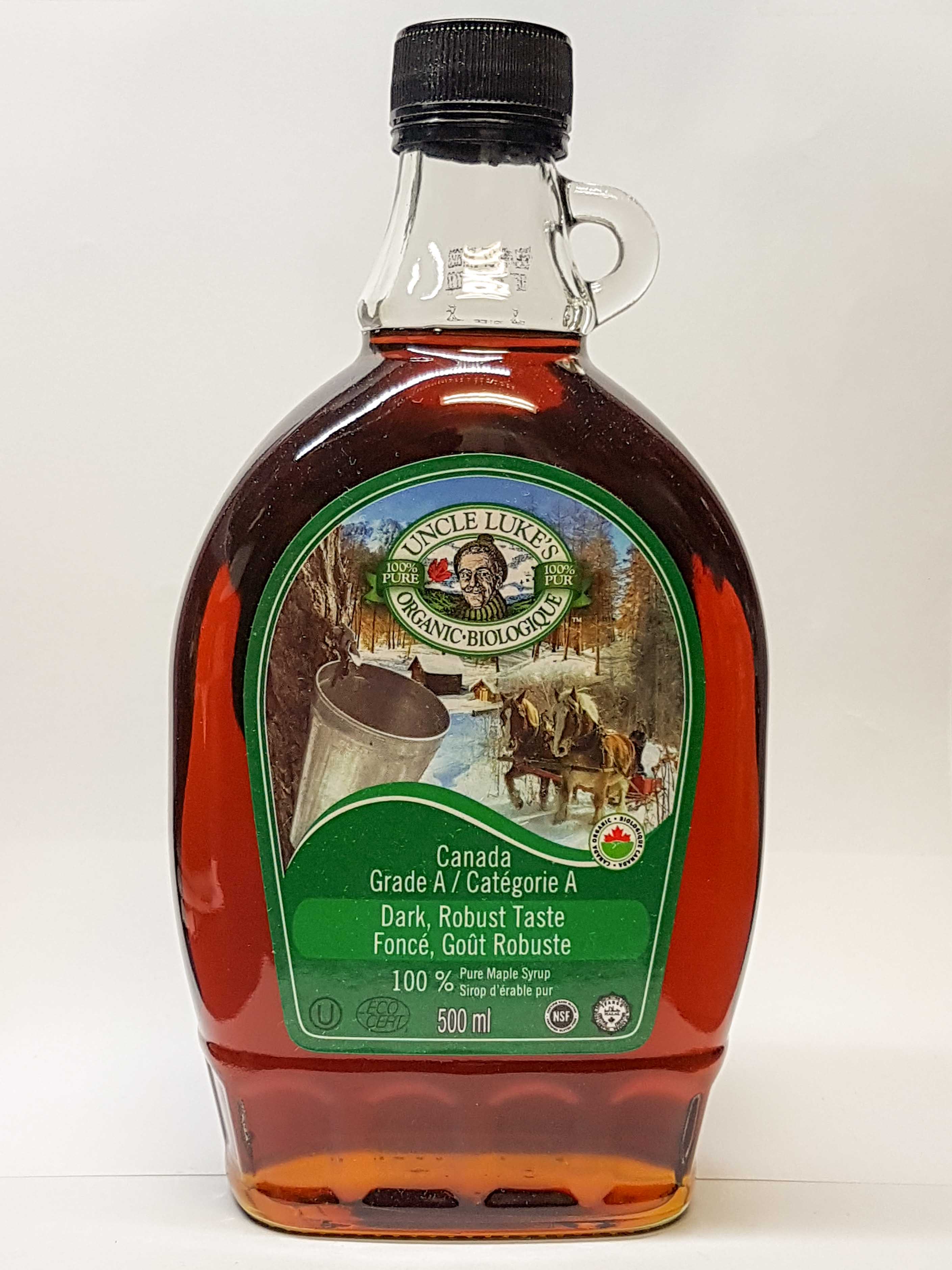 Uncle Lukes Organic Maple Syrup - Grade A Dark (500ml) - Lifestyle Markets