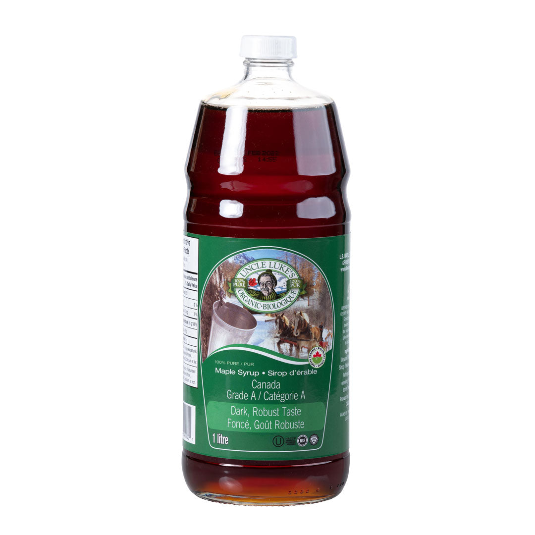 Uncle Lukes Organic Maple Syrup - Grade A Dark (1 L) - Lifestyle Markets