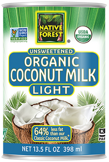 Native Forest Organic Unsweetened Light Coconut Milk (398ml) - Lifestyle Markets