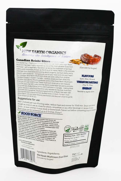 New Earth Organics Wild Reishi Mushroom Tea Cut Slices (50g) - Lifestyle Markets