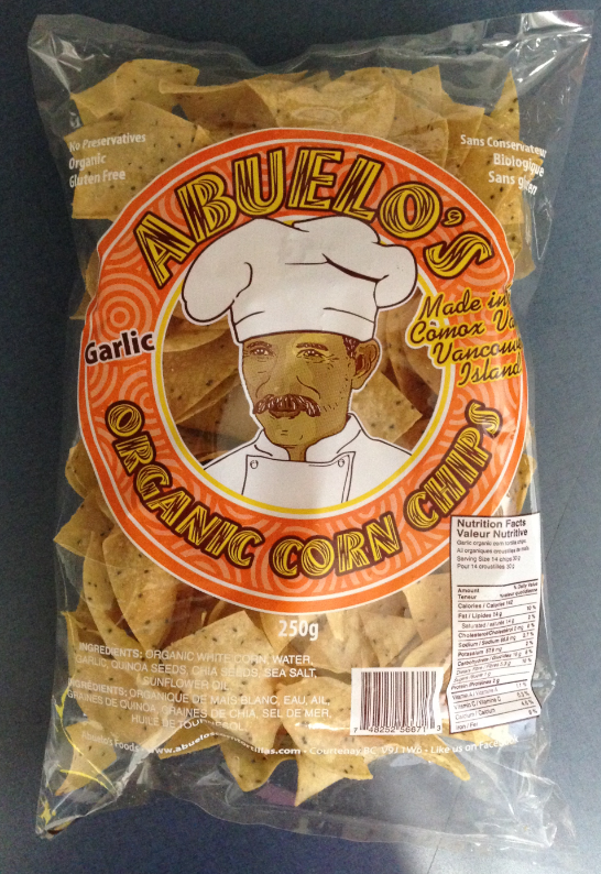 Abuelo's Organic Garlic Corn Chips (250g) - Lifestyle Markets