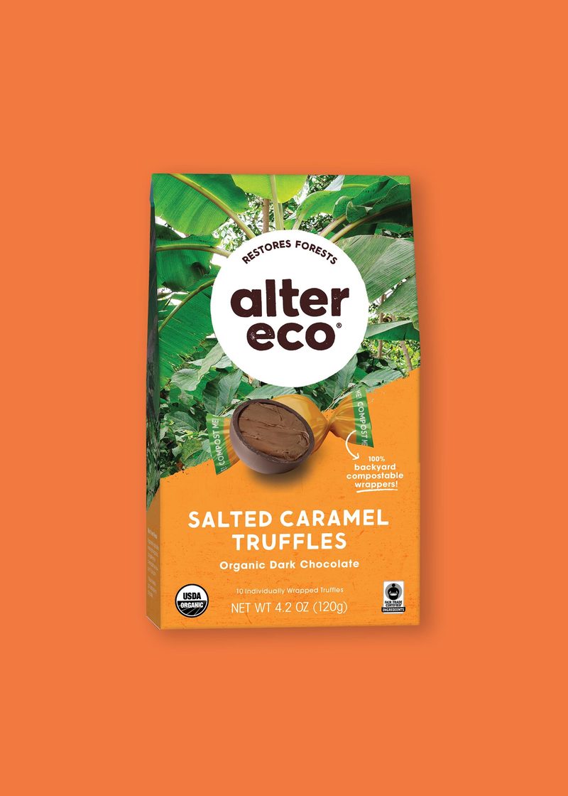 Alter Eco Dark Chocolate Salted Caramel Truffles (120g) - Lifestyle Markets