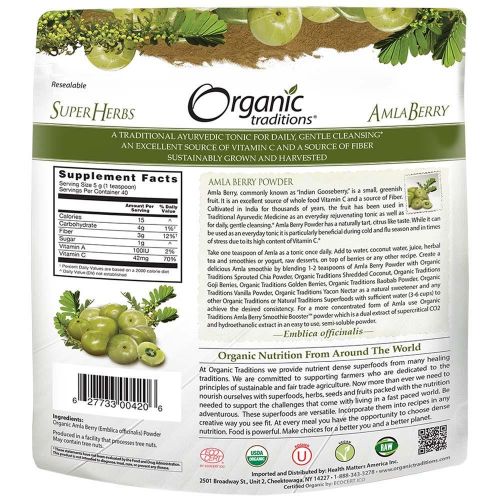 Organic Traditions Amla Powder (200g) - Lifestyle Markets