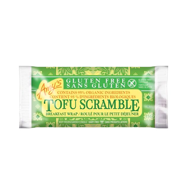 Amy's Kitchen Gluten Free Tofu Scramble Breakfast Wrap (156g) - Lifestyle Markets