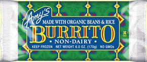 Amy's Kitchen Bean & Rice Burrito (170g) - Lifestyle Markets