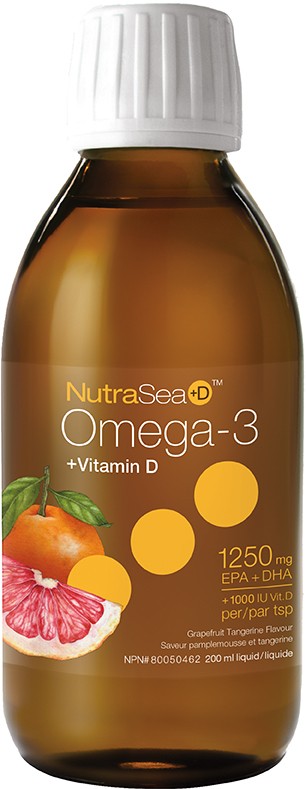 Nature's Way NutraSea +D Omega - 3 Grapefruit Tangerine Flavour (200ml) - Lifestyle Markets