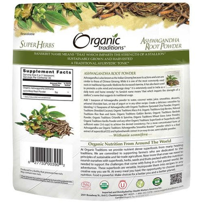 Organic Traditions Ashwagandha Root Powder (200g) - Lifestyle Markets
