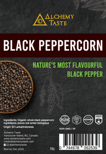 Alchemy Taste Organic Black Gold Peppercorn (1lb) - Lifestyle Markets