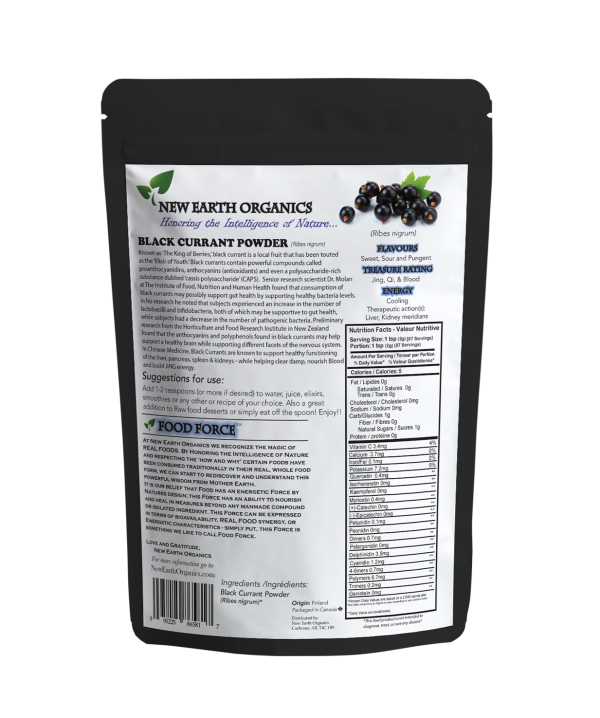 New Earth Organics Black Currant Powder (175g) - Lifestyle Markets