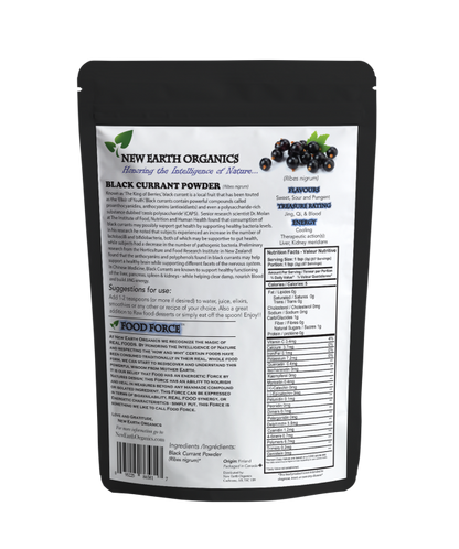 New Earth Organics Black Currant Powder (175g) - Lifestyle Markets