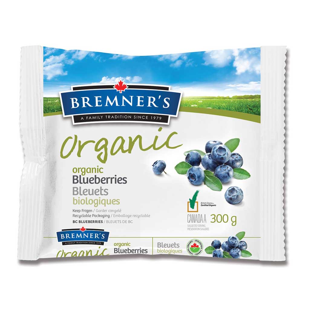 Bremner's Frozen Organic Blueberries (300g) - Lifestyle Markets