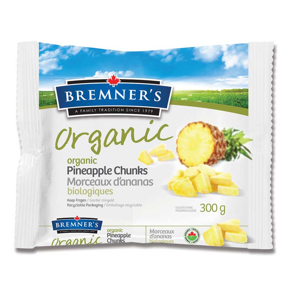 Bremner's Frozen Organic Pineapple (300g) - Lifestyle Markets