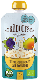 Rudolfs Organic Pear, Blueberry Oat Porridge (110g) - Lifestyle Markets