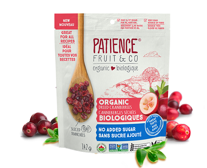 Patience Fruit & Co. Organic Dried Cranberries - No Added Sugar (142g) - Lifestyle Markets