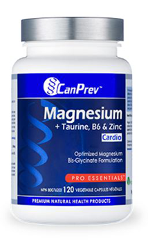 CanPrev Magnesium + Taurine, B & Zinc Cardio (120 VCaps) - Lifestyle Markets