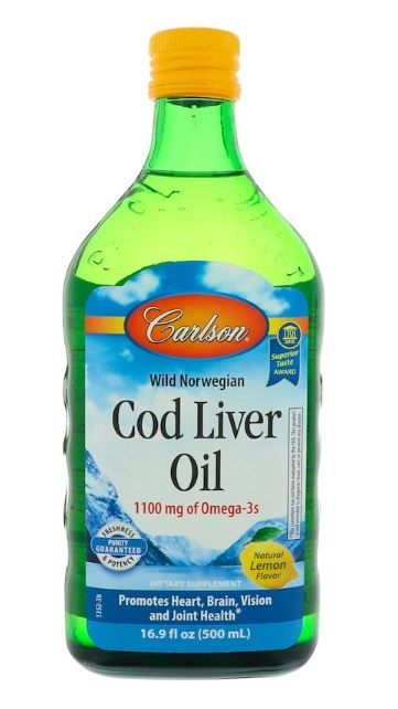Carlson Cod Liver Oil - Lemon (500ml) - Lifestyle Markets