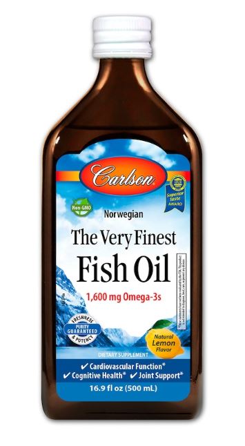 Carlson The Very Finest Fish Oil - Lemon (500ml) - Lifestyle Markets