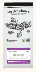 Earth's Choice Organic Coffee - Dark Whole Bean (340g) - Lifestyle Markets