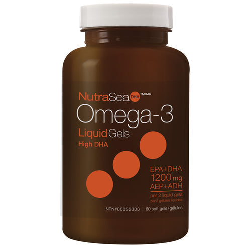 Nature's Way NutraSea DHA Omega - 3 Liquid Gels High DHA  Fresh Mint Flavour  (60 SoftGels) - Lifestyle Markets
