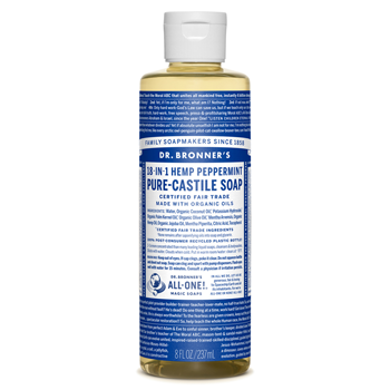Dr. Bronner's Castile Liquid Soap - Peppermint (237ml) - Lifestyle Markets