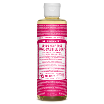 Dr. Bronner's Castile Liquid Soap - Rose (237ml) - Lifestyle Markets